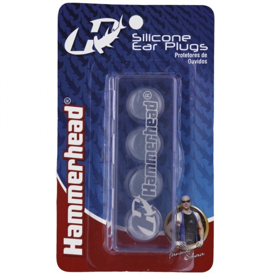 PROTETOR DE OUVIDO HAMMERHEAD SILICONE - TRANSPARENTE